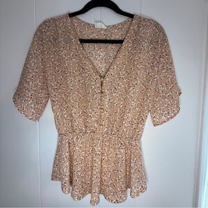 Sienna Sky Floral Button-Down BoHo Blouse